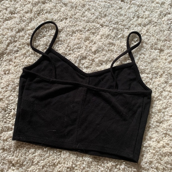 Black basic crop top - Picture 2 of 3